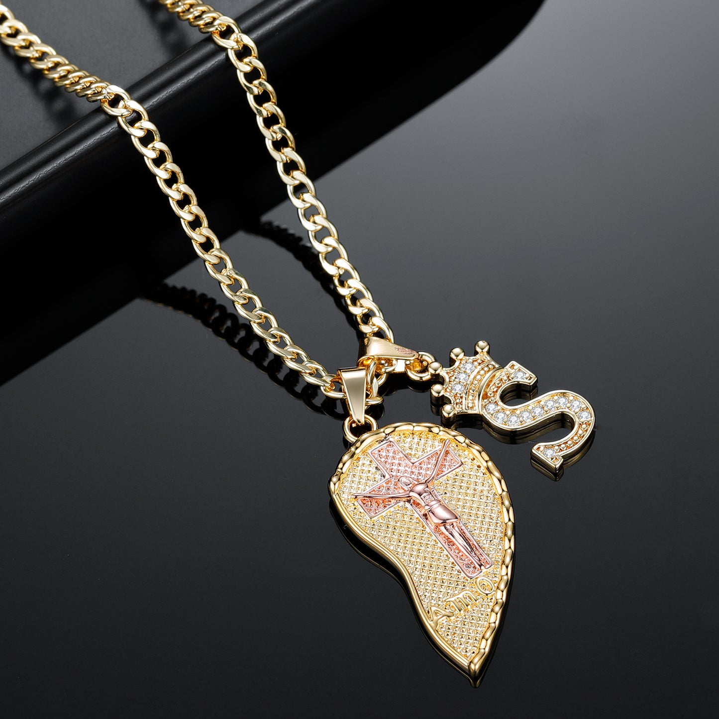 „TE AMO“ Herz-Split-Halskette QN523