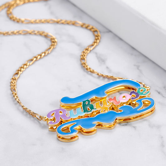Custom Color Name Necklace QN436