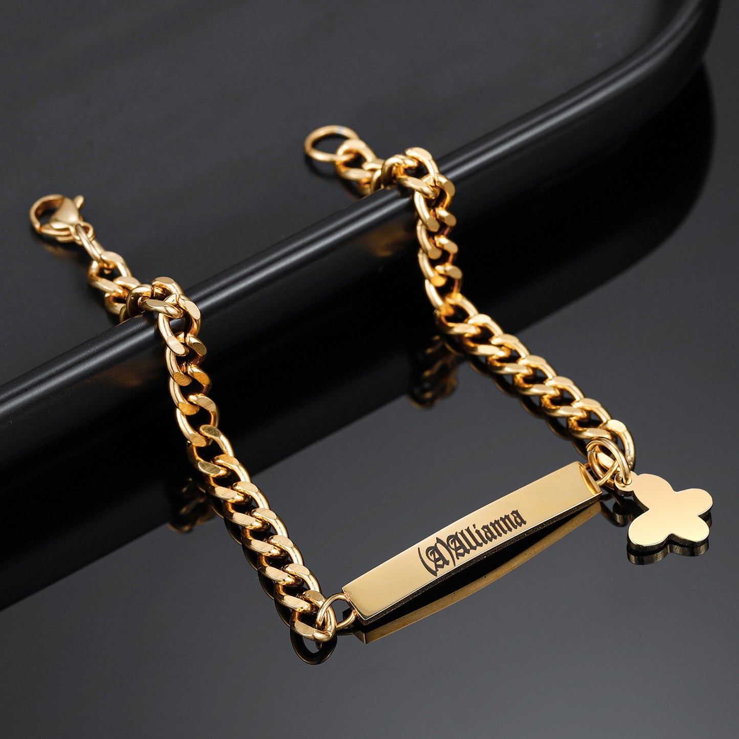 Engraved Name Butterfly Bracelet DB528