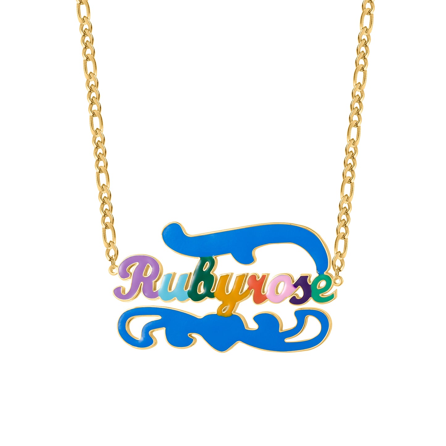 Custom Color Name Necklace QN436