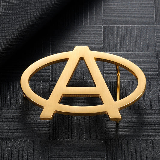 A Letter Oval Belt Buckle