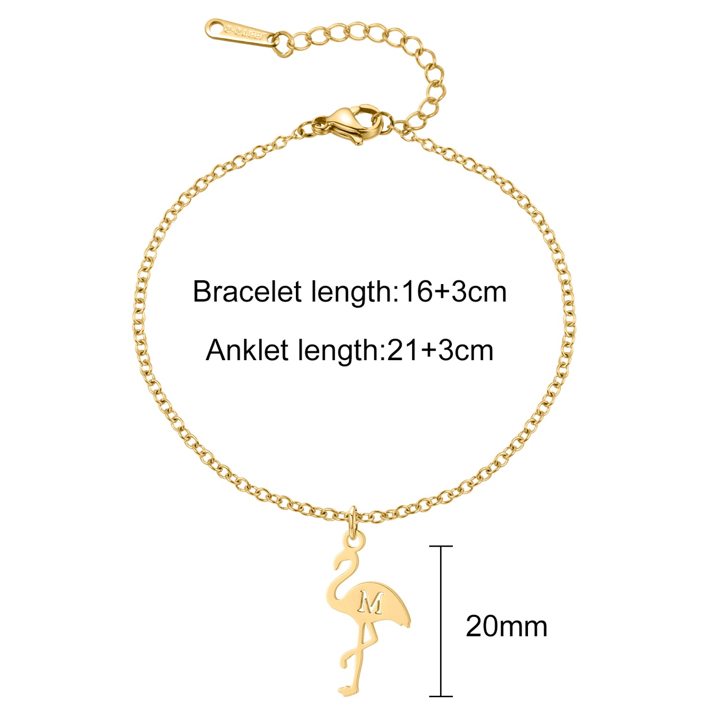 Flamingo Letters Bracelet/Necklace For Women QB329 QN323