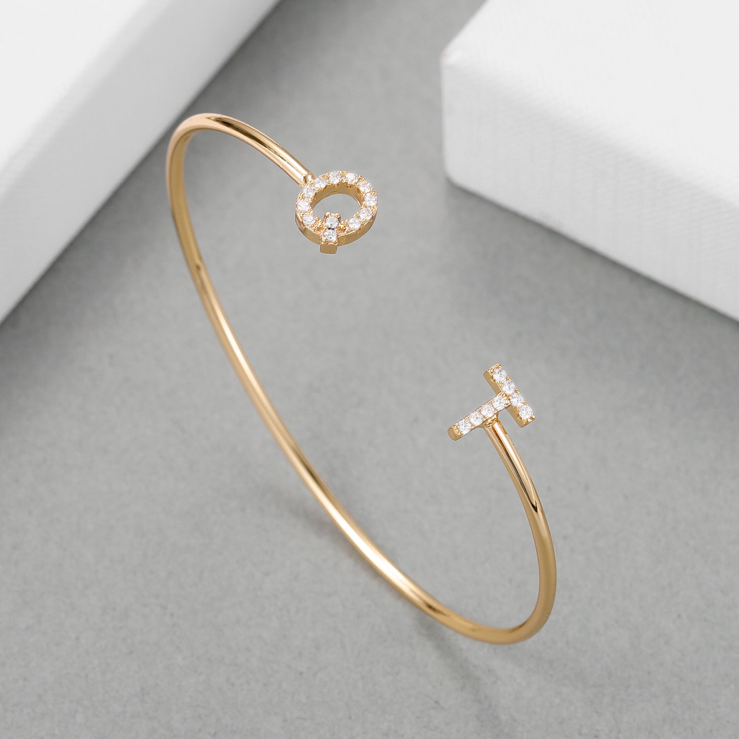QT Diamond Letter Cuff QB327