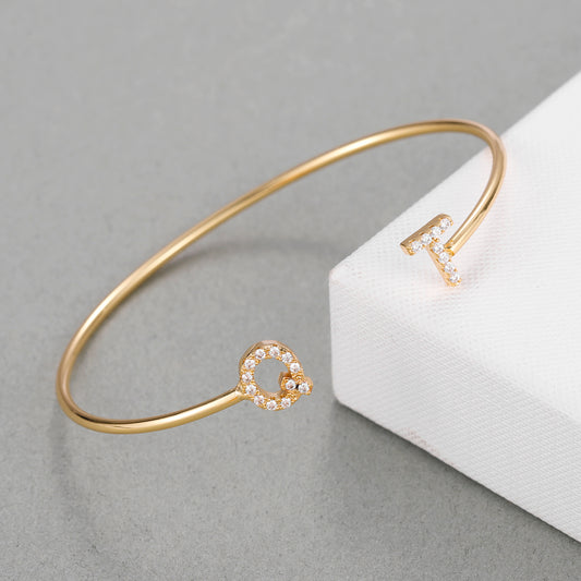 QT Diamond Letter Cuff QB327