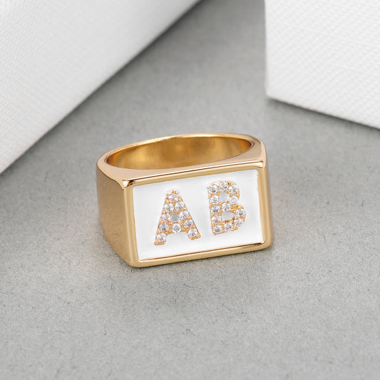 Bague Lettre 3D SR302-1