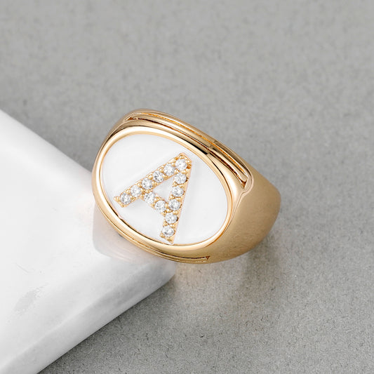 Bague Lettre 3D SR302-2