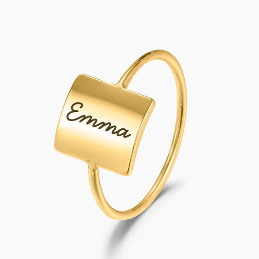 Engraved Handwriting Rings DR001