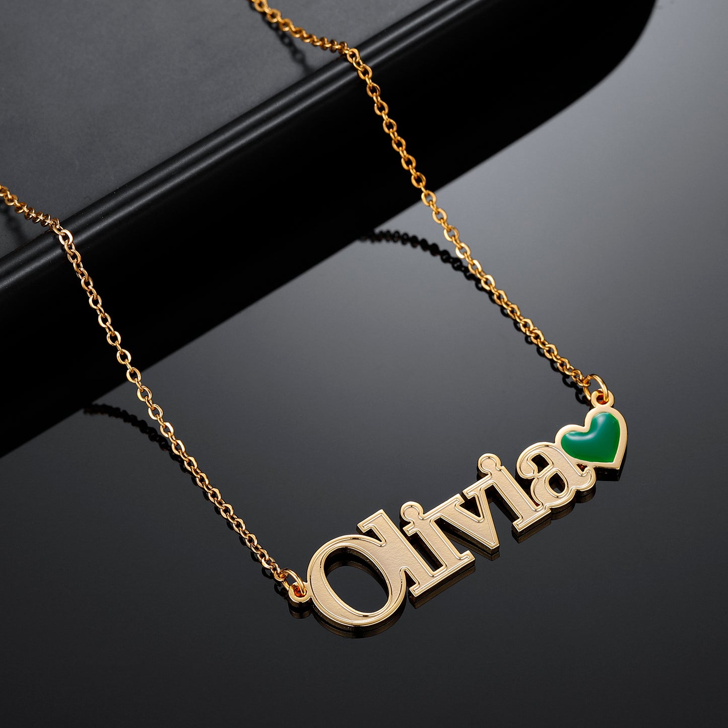 Emerald Heart Custom Necklace QN535