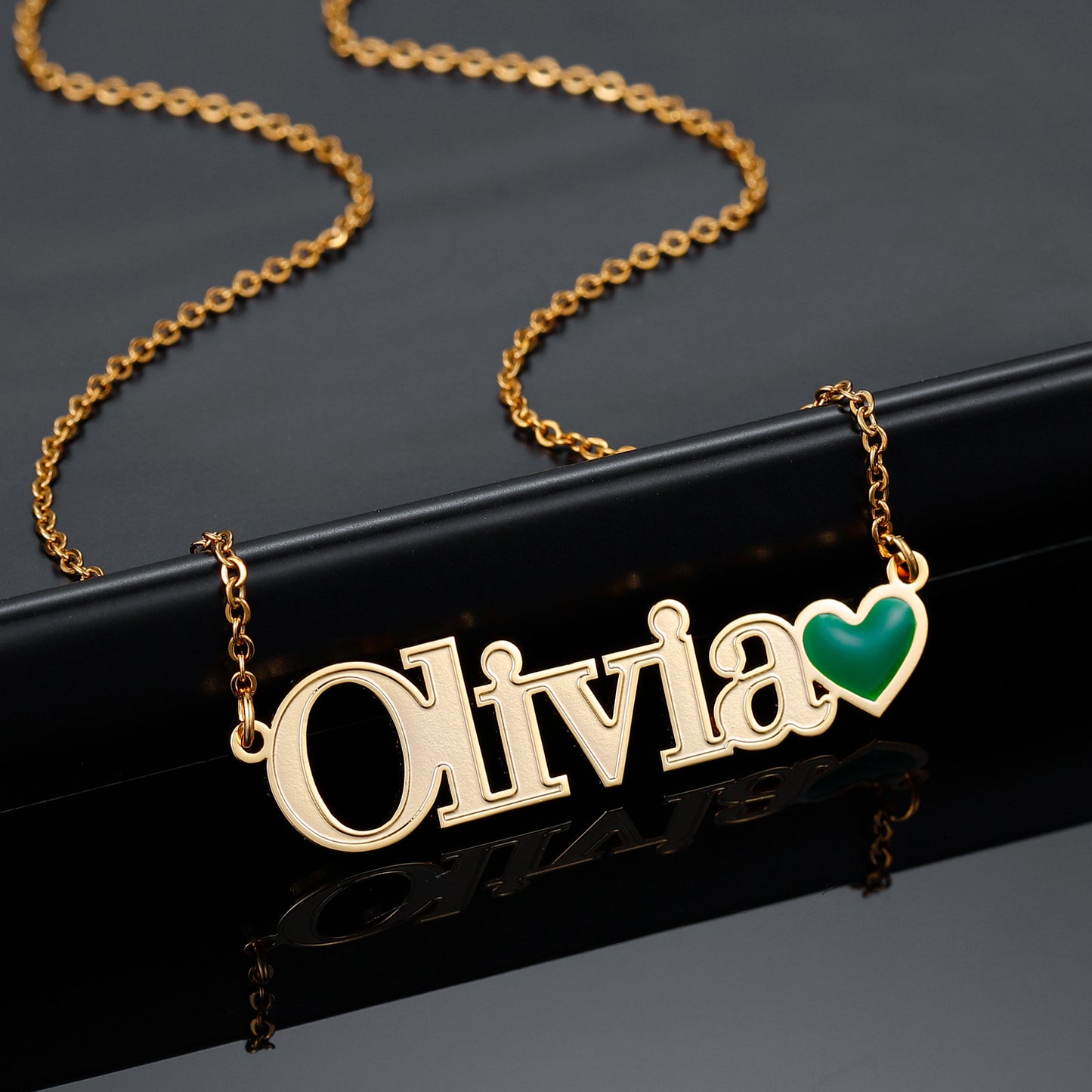 Emerald Heart Custom Necklace QN535