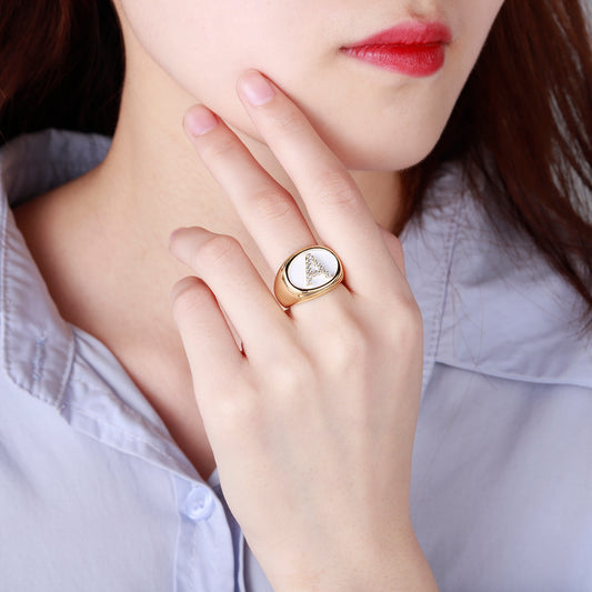 Bague Lettre 3D SR302-2