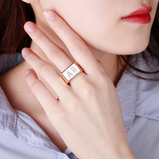 Bague Lettre 3D SR302-1