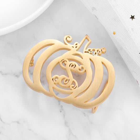 Pumpkin Letter Belt Buckle