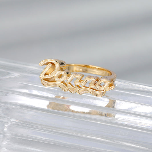 Hip Hop 3D Ring Name Ring QR498