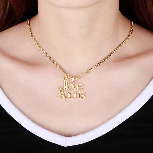 Crown Double Name Necklace QN323-F13