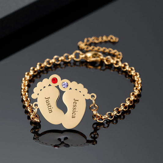 Birthstone Feet Bracelet QB502