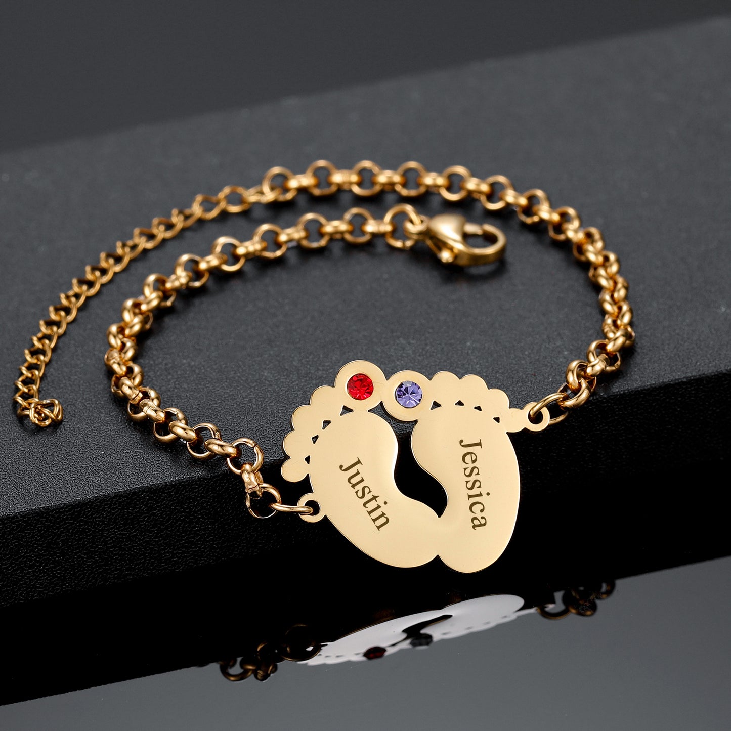 Birthstone Feet Bracelet QB502