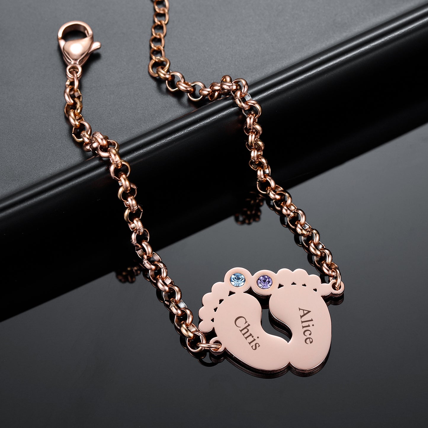 Birthstone Feet Bracelet QB502