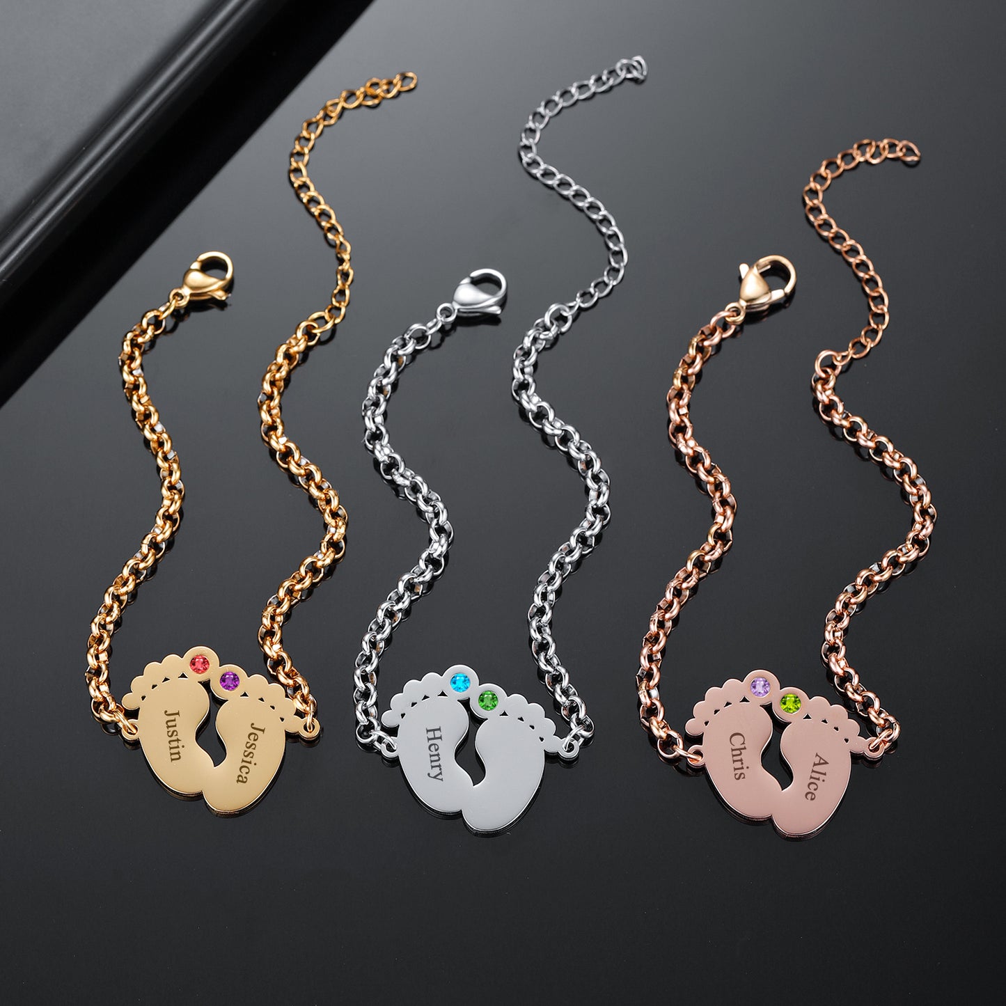 Birthstone Feet Bracelet QB502