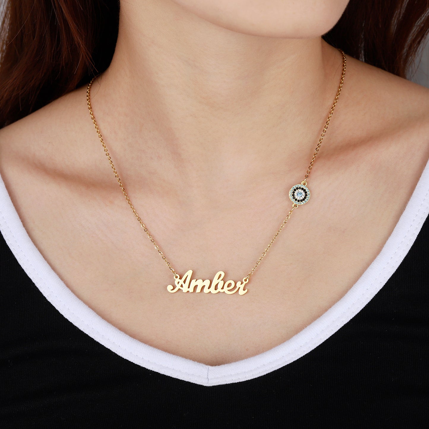 Evil Eye Name Necklace QN462