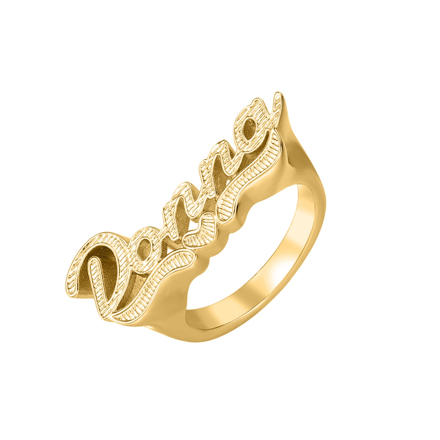 Hip Hop 3D Ring Name Ring QR498