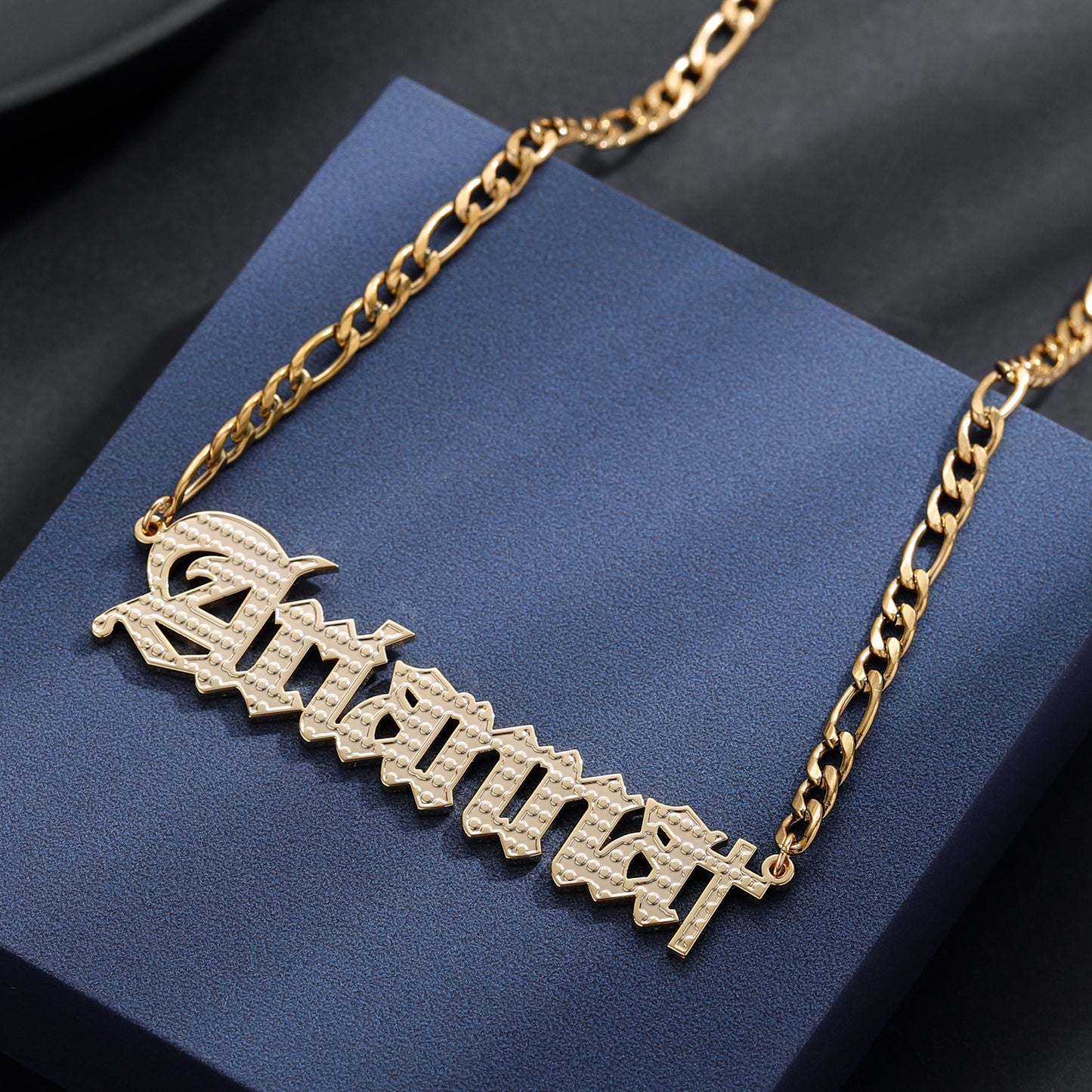 Old English Cross Name Necklace QN586