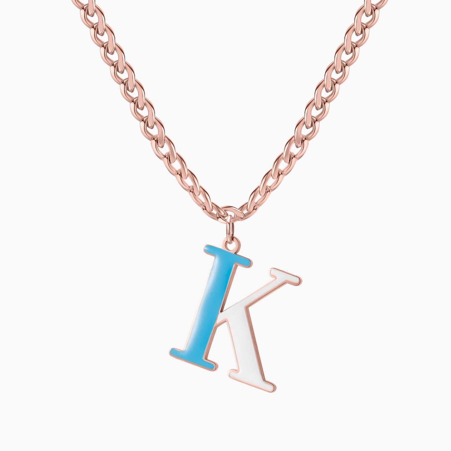 Blue And White Two-Tone Necklace QN599