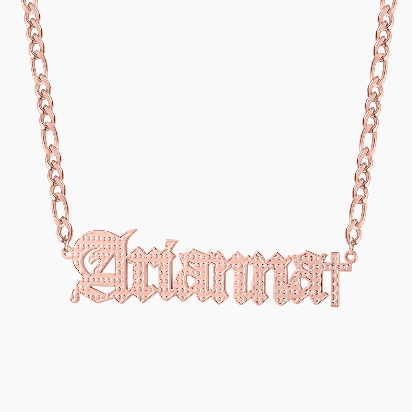 Old English Cross Name Necklace QN586