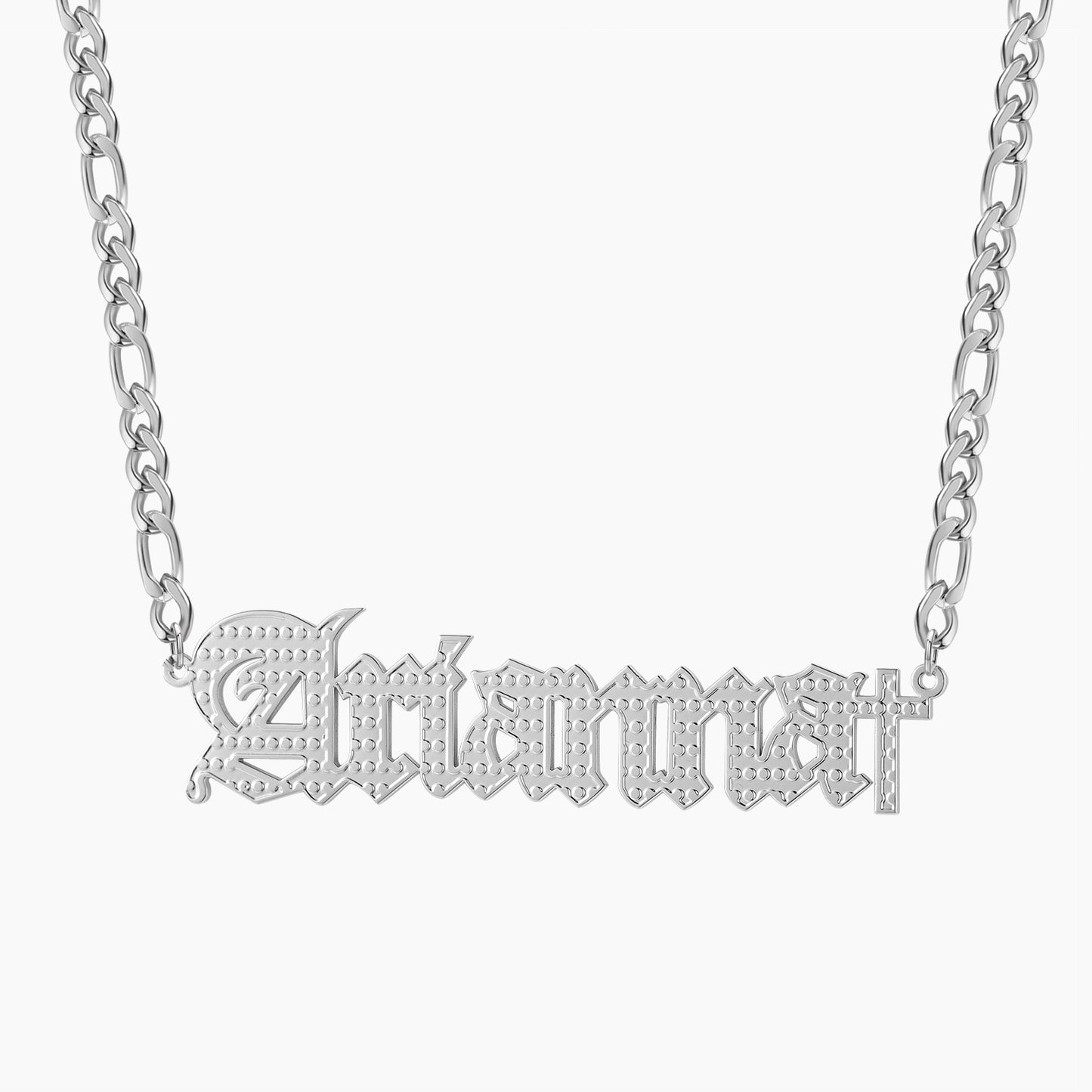 Old English Cross Name Necklace QN586