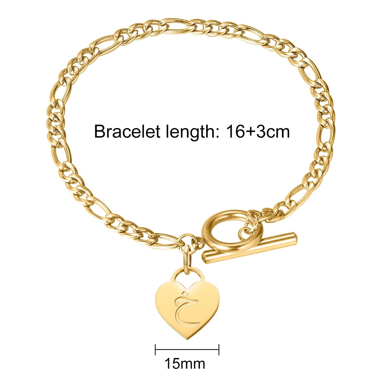Arabic Initial Letter Bracelet DB290