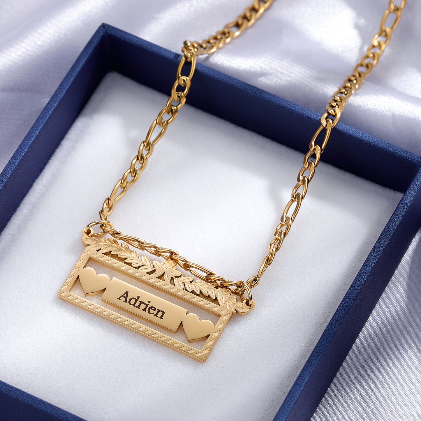 Figaro Chain Name Necklace SN581-5