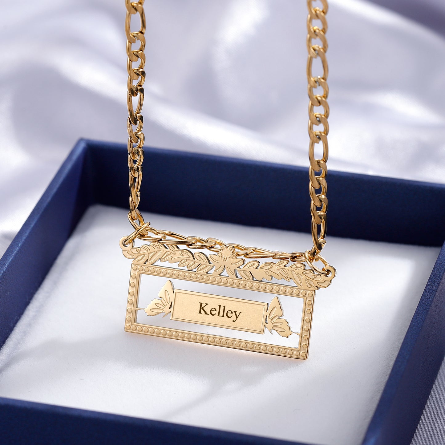 Figaro Chain Name Necklace SN581-1