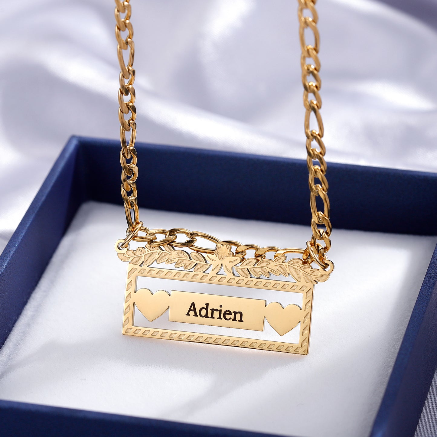 Figaro Chain Name Necklace SN581-5