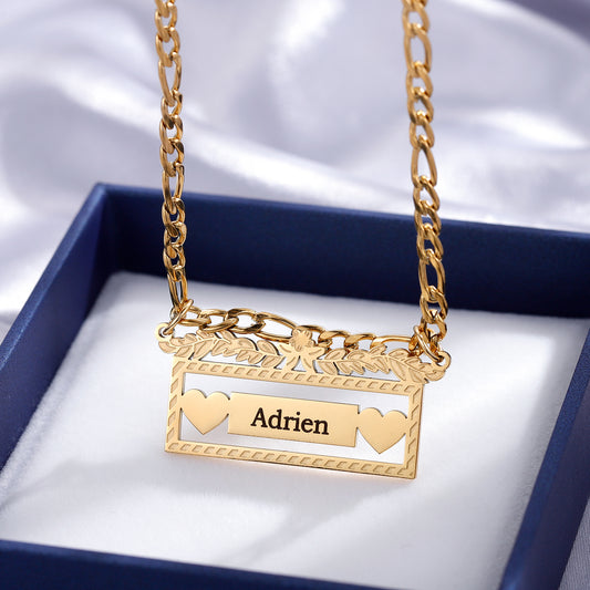 Figaro Chain Name Necklace SN581-5