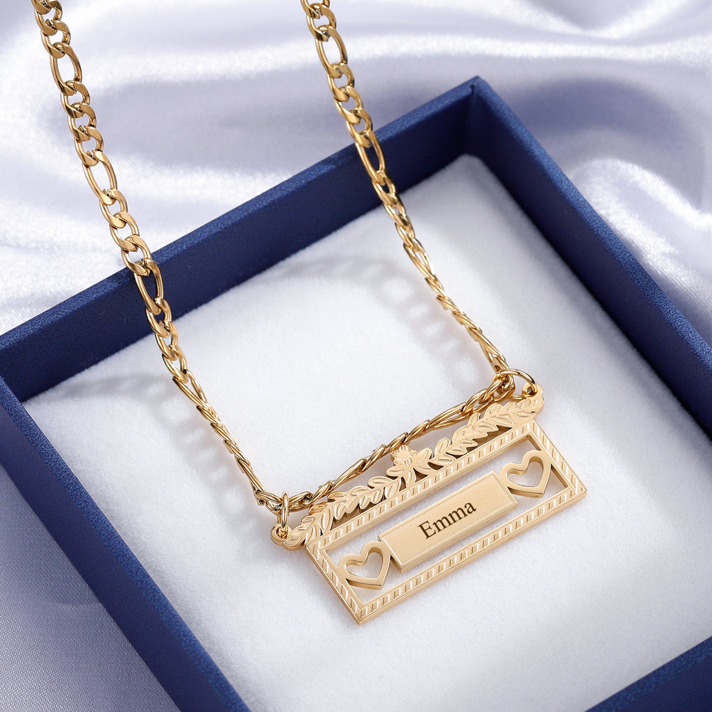 Figaro Chain Name Necklace SN581-2