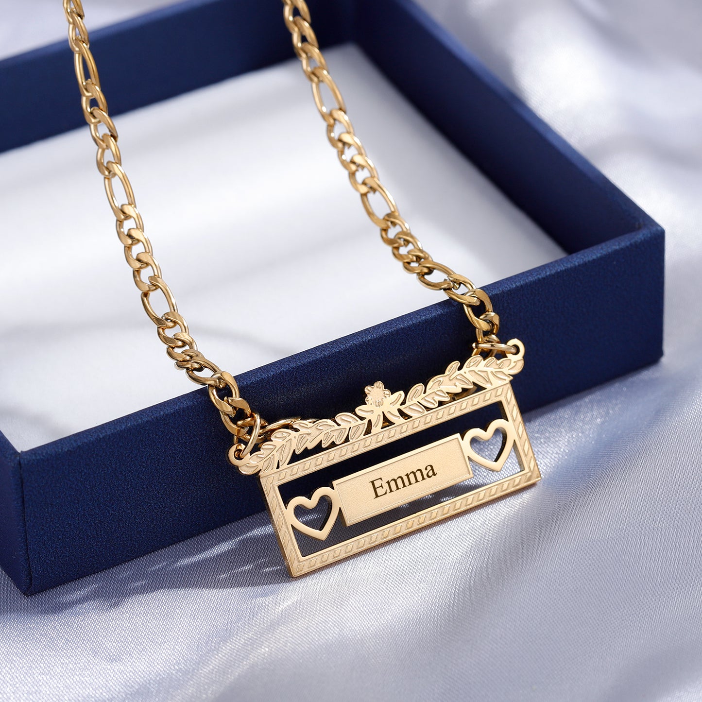 Figaro Chain Name Necklace SN581-2