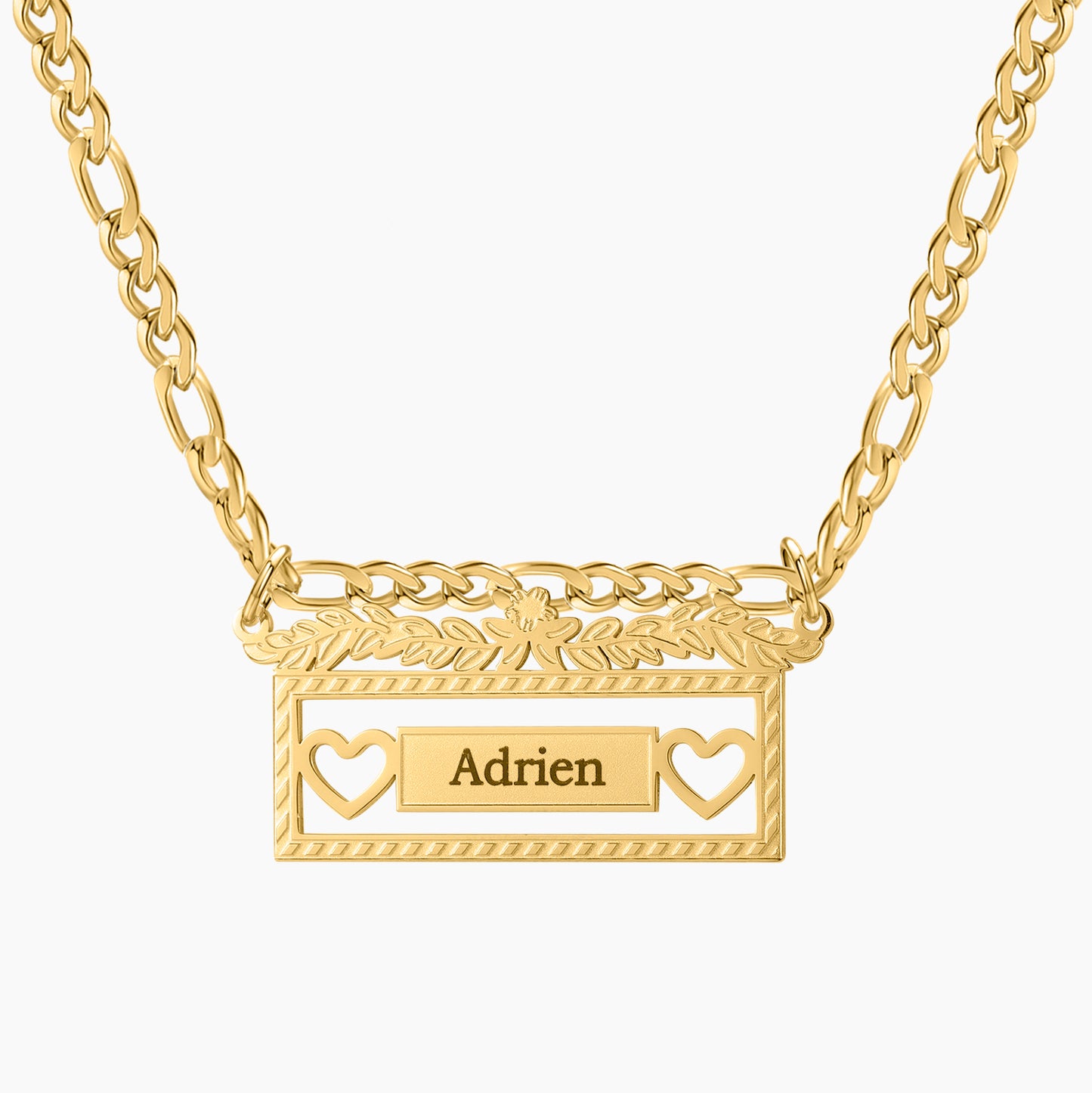 Figaro Chain Name Necklace SN581-2