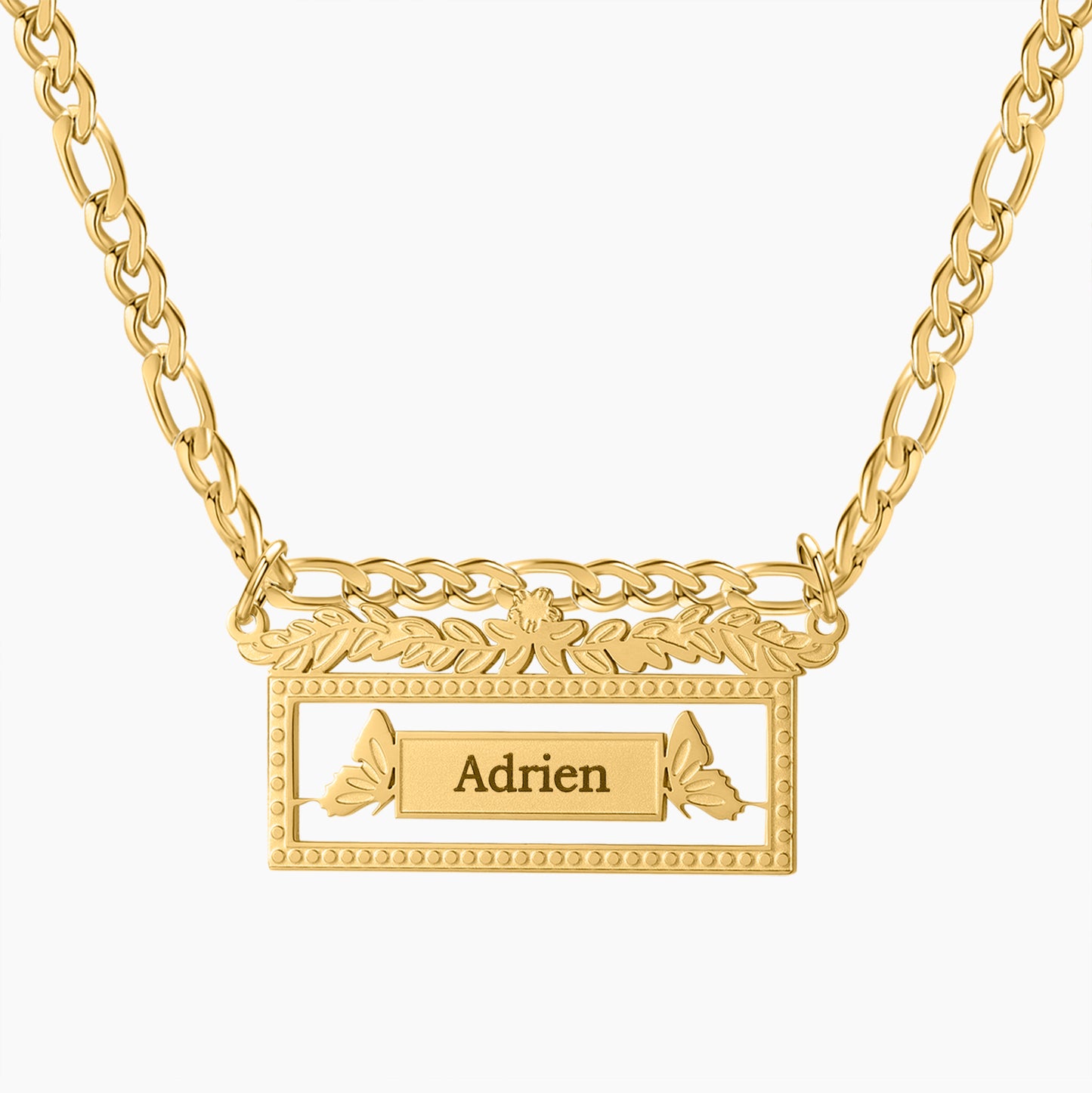 Figaro Chain Name Necklace SN581-1