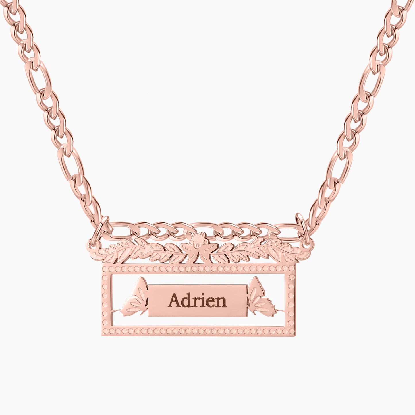 Figaro Chain Name Necklace SN581-4