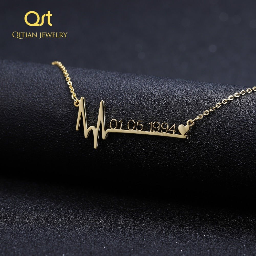 Heart Shaped Heart beat Necklace
