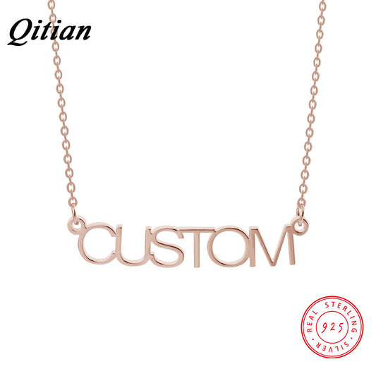 925 Silver Custom Name Necklace QN016-925