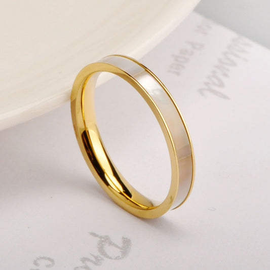 White Shell Ring DR220403