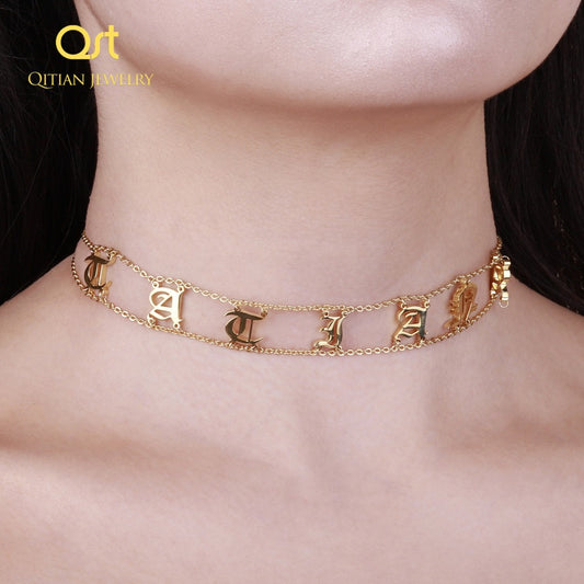 Old English Choker Custom Necklace