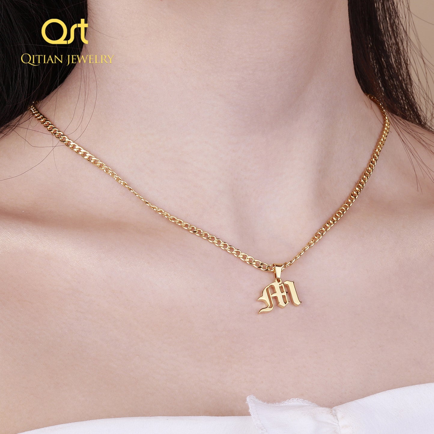 Old English Style Custom Capital Initial A-Z Letter