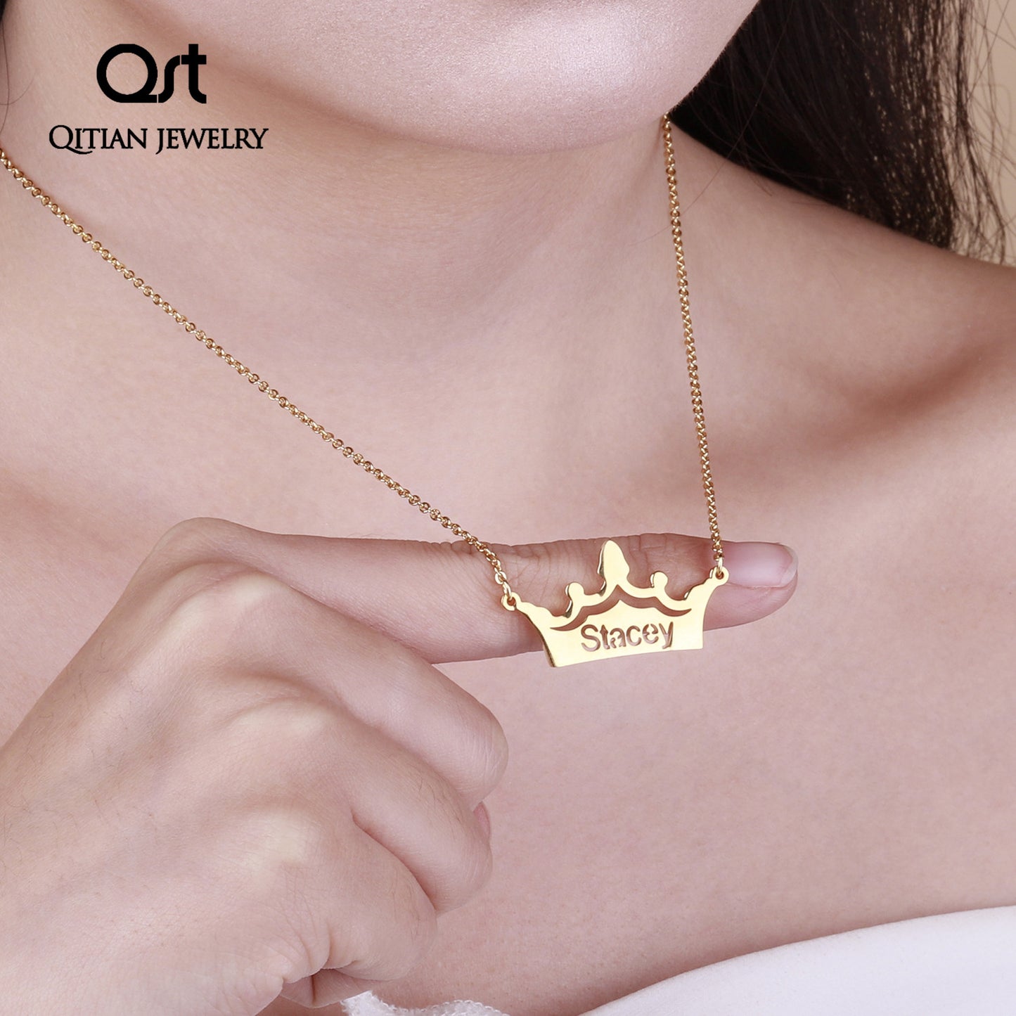 Collier Couronne Collier Creux Personnalisé