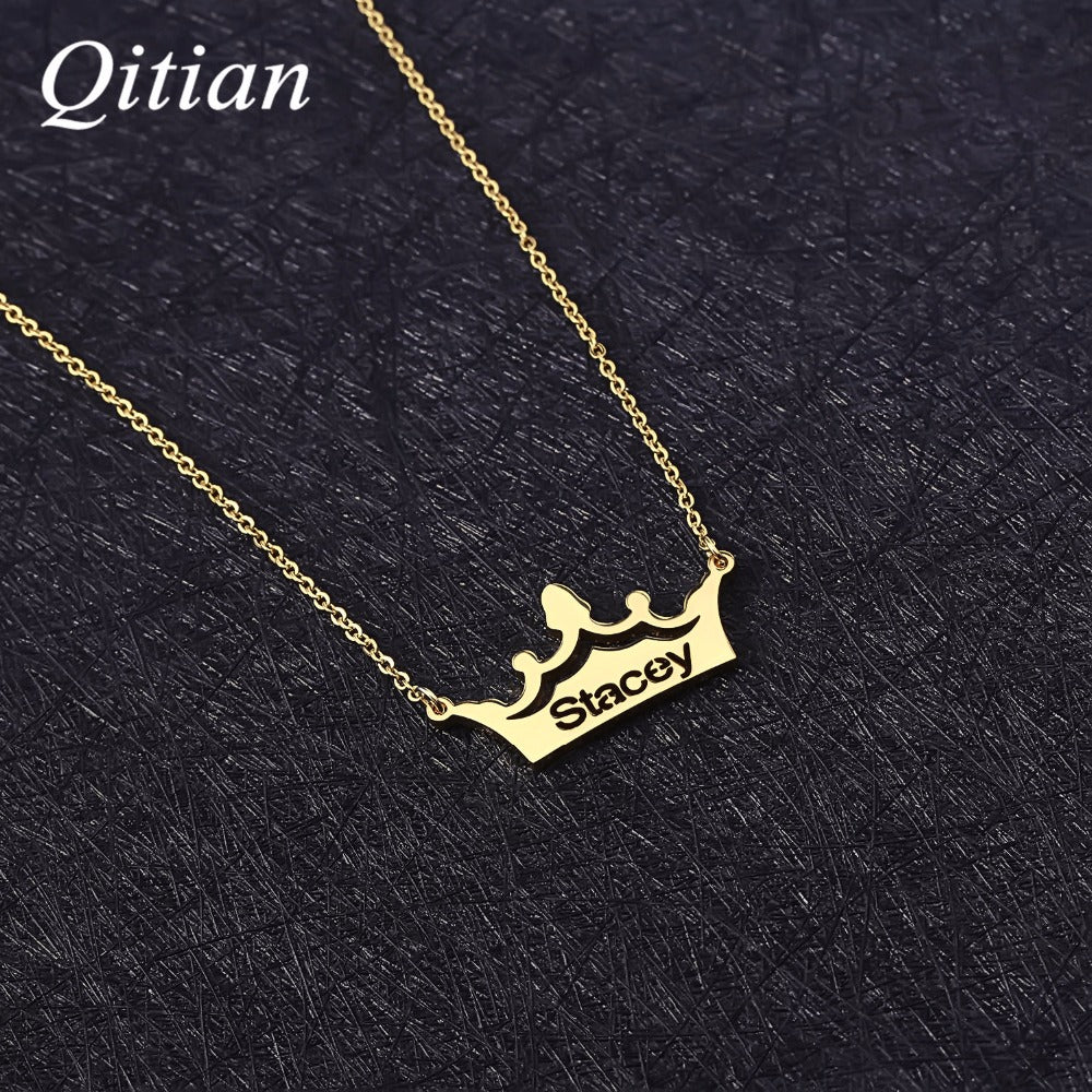 Collier Couronne Collier Creux Personnalisé