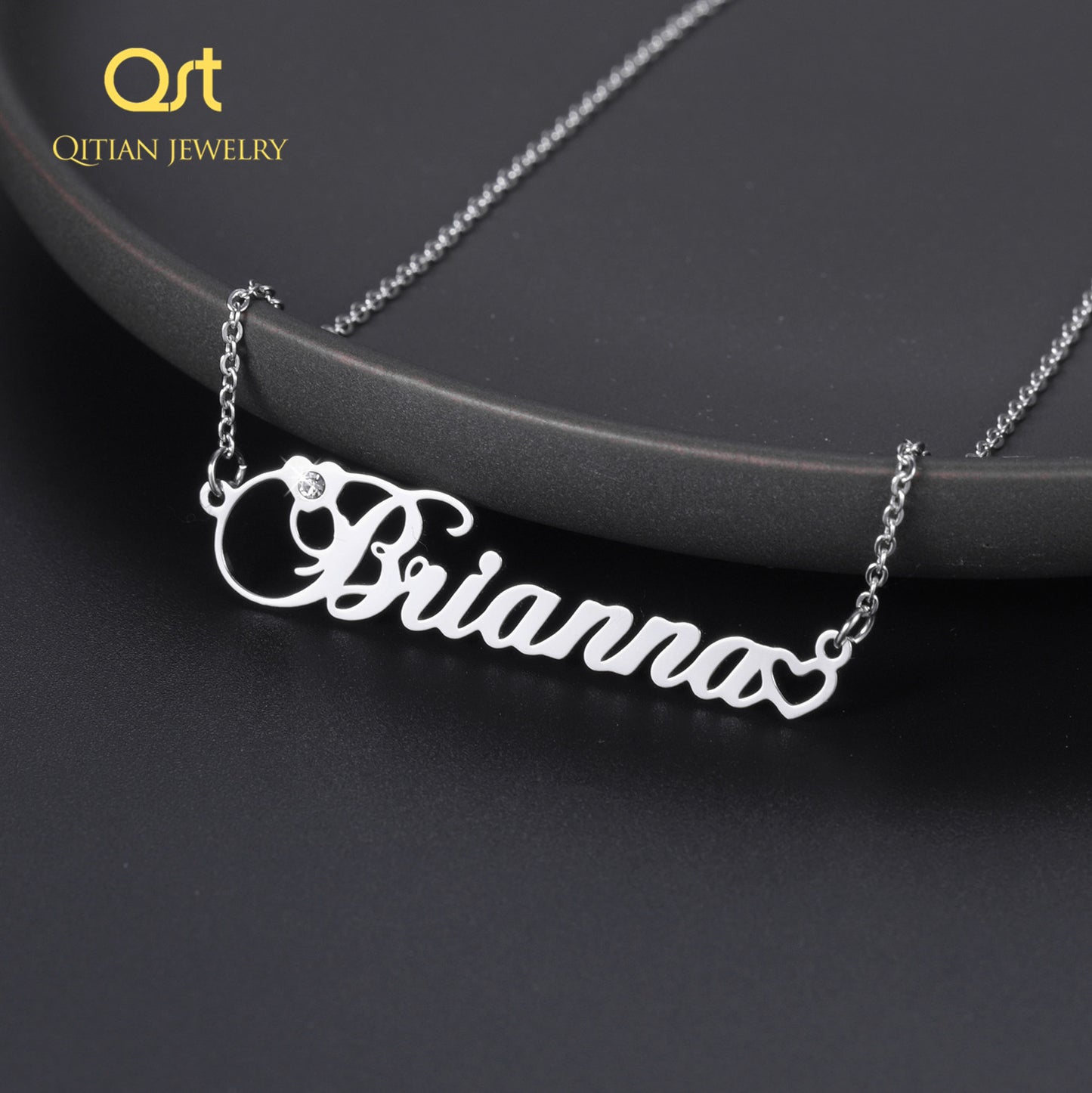 Birthstone Name Necklace