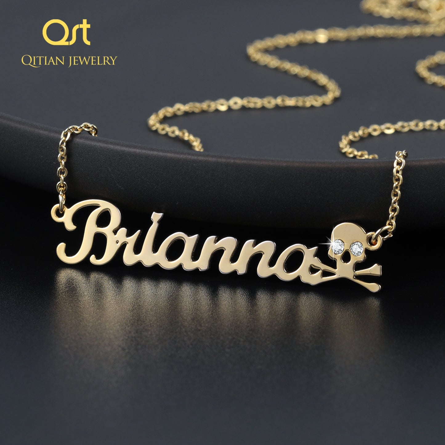 Custom Skull Name Necklace QN20738