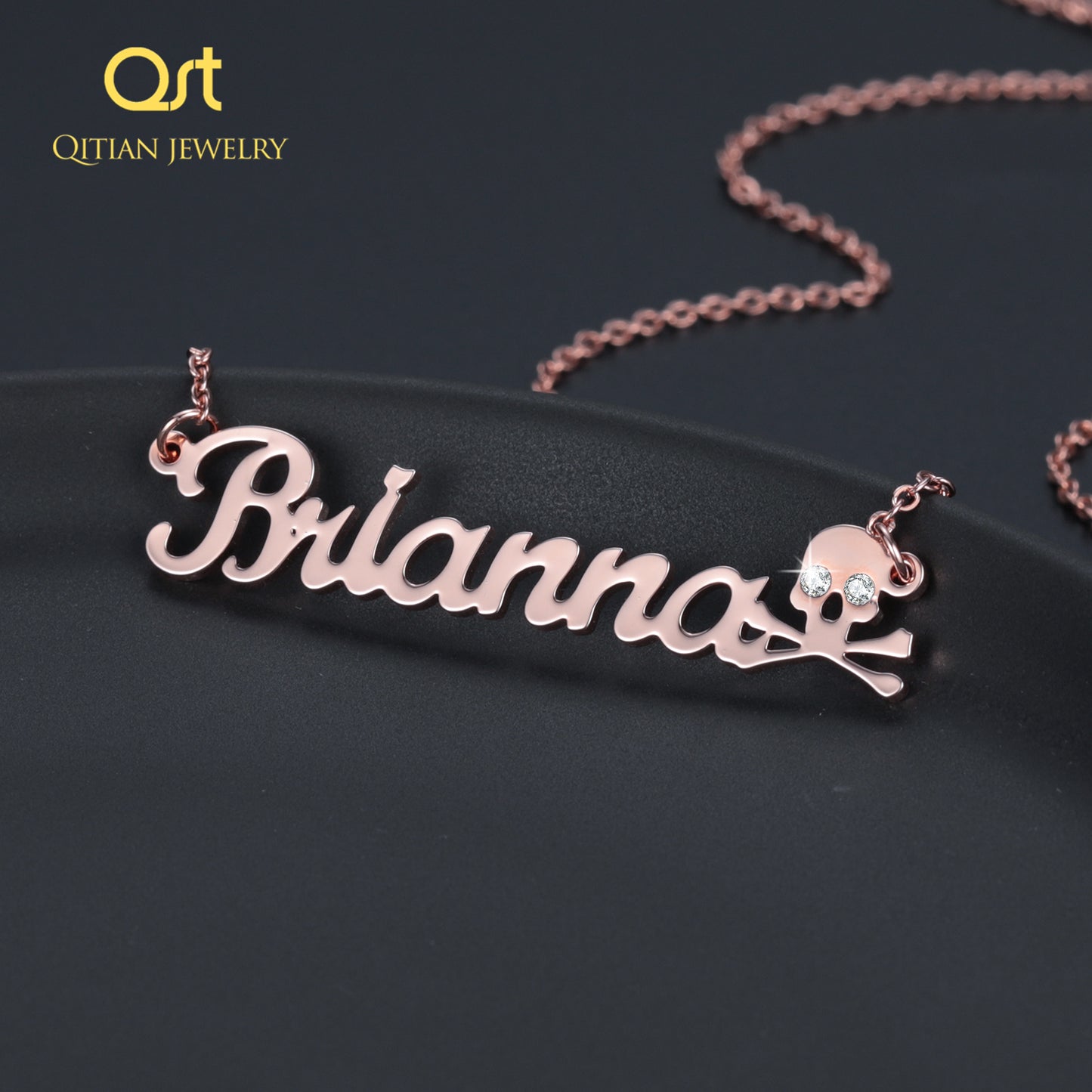 Custom Skull Name Necklace QN20738
