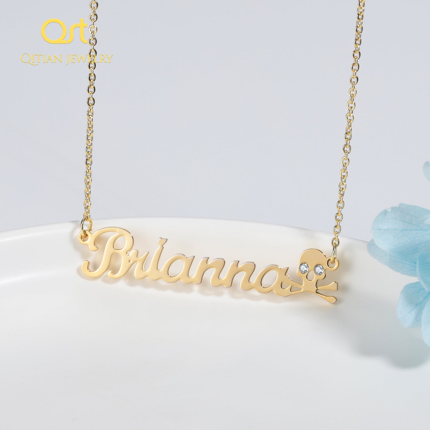 Custom Skull Name Necklace QN20738