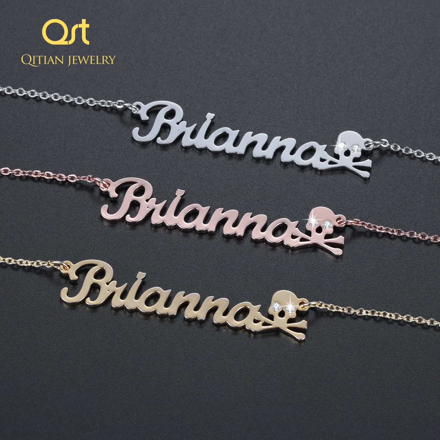 Custom Skull Name Necklace QN20738